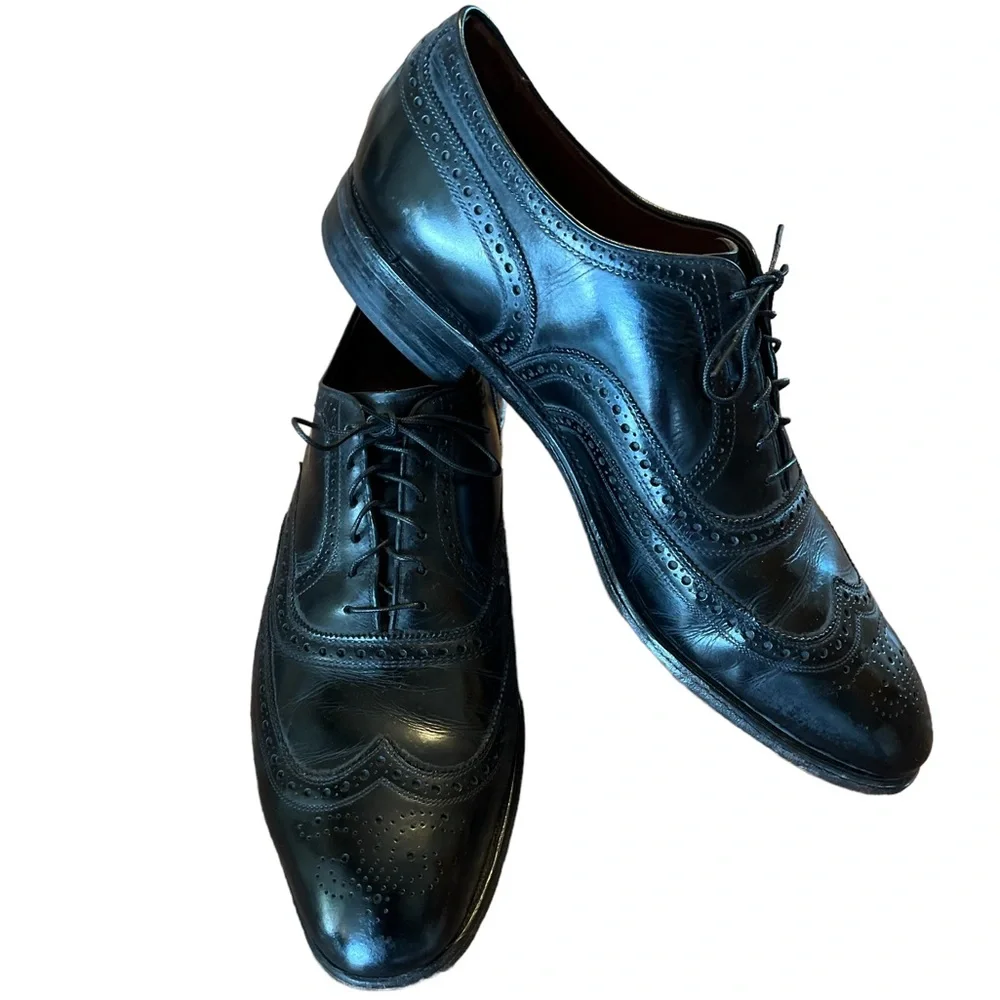 Allen Edmonds McAllister black wingtip Oxford brogue lace up shoes, size 12.5D - Picture 1 of 11